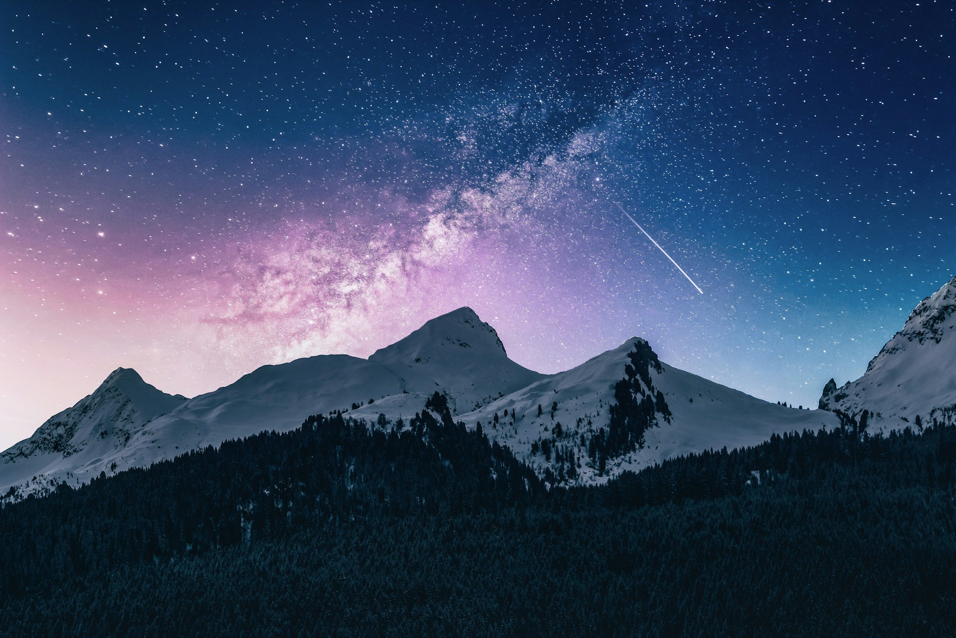 Night over the peak, Matterhorn
